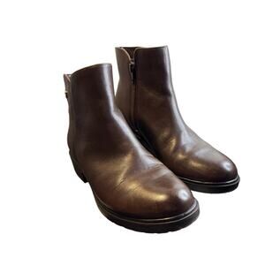 Giani Bernini Briarr brown padded Ankle booties leather Soft women’s 8 M EUC